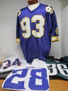 lot 44 image: Nice Group of NFL FOOTBALL Jerseys
