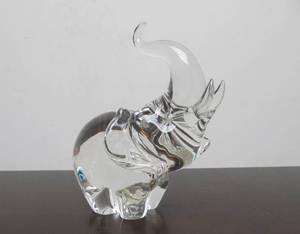 lot 167 image: Large Hand Signed STEUBEN Glass Elephant
