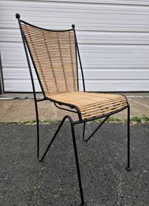 lot 128 image: Iron Z Frame Designer Style Side Chair
