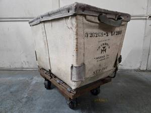 lot 133 image: Very Cool Vintage Industrial MailLaundry Cart