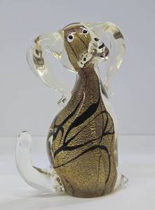 lot 245 image: Vintage Murano Glass Dog Sculpture