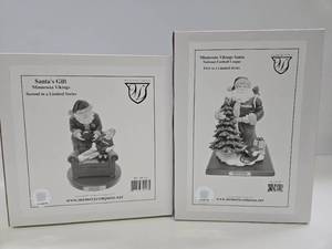 lot 259 image: 2 Brand New MN VIKINGS Christmas Santa Displays 