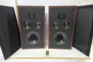 Excellent Working Vintage POLK Audio Model 10 Studio Monitor System Speakers w/Original Boxes