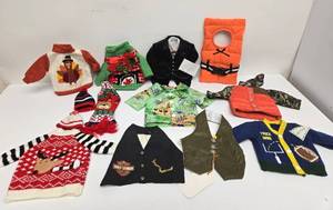 lot 68 image: Collection of Wine Bottle Outfits for Gift Giving from Williams Sonoma