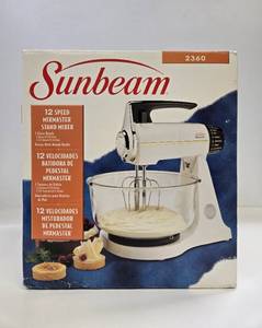 lot 356 image: NOS Factory Sealed SUNBEAM MixMaster Mixer