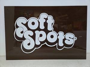 lot 364 image: Vintage Shoe Store SOFT SPOTS Shoes Advertising Sign