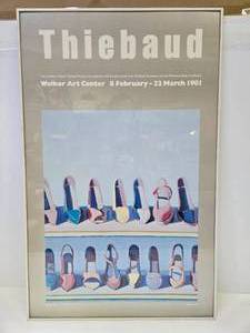 lot 380 image: Framed Vintage Art Exhibition Poster Wayne THIEBAUD - Walker Art Center - 1981