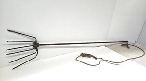 lot 382 image: Large Antique Hand Forged Fishing Spear