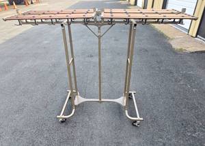 lot 350 image: Quality Vintage Folding Industrial Clothing Rack by Vogel-Peterson Veep
