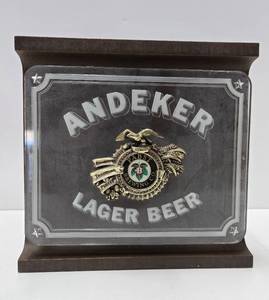 lot 396 image: Working Vintage PABST Andeker Lighted Beer Advertising Sign