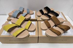 lot 404 image: 4 Pairs of Brand New Ladies Slip-On Sandals - Size 6M