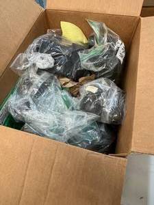 lot 22 image: Box of Rubber Stoppers - Size 10, Solid, 1 hole, 2 hole Mixed