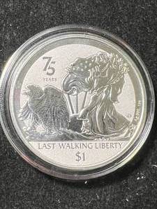 1 TROY OZ .999 FINE SILVER 2022 LAST WALKING LIBERTY ROUND IN AIRTITE