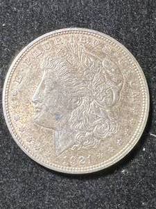 lot 10 image: 1921 US MORGAN SILVER DOLLAR