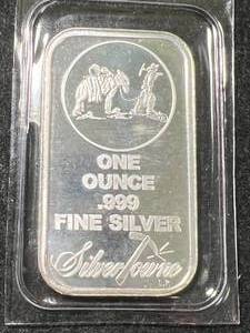 lot 61 image: 1 TROY OZ .999 FINE SILVER SILVERTOWNE BAR