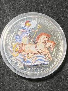 lot 87 image: 2009 BRITTANIA IN COLOR 1 TROY OZ .999 FINE SILVER IN AIRTITE