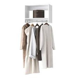 lot 6 image: HOMEIBRO 31.5 in. W White Walk-ln Tower Unit Wall-mounted 1-Shelf Wood Closet System Customer Returns See Pictures