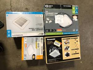 lot 29 image: Lot of Assorted Bathroom Ventilation Fans Various Models and Conditions Customer Returns See Pictures