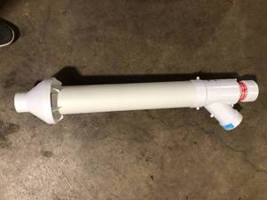 lot 16 image: Rheem 3 in. PVC Horizontal or Vertical Concentric Vent Termination Kit for High Efficiency Tankless Gas Water Heaters  Customer Returns See Pictures
