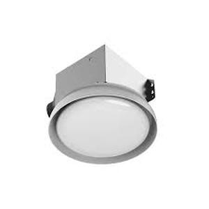 lot 24 image: Commercial Electric 80 110 CFM Ceiling Mount Room Side Installation Round Bathroom Exhaust Fan with LED, Night Light and Humidity Sensor   Customer Returns See Pictures