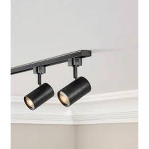 lot 37 image: Lot of Hampton Bay Black Integrated LED Linear Track Lighting Cylinder Head Customer Returns See Pictures