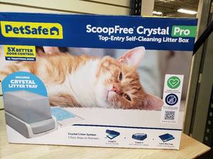 lot 61 image: Pet Safe Scoop Free Crystal Pro Top-Entry Self-Cleaning Litter Box