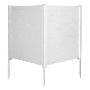 lot 705 image: 10-Pack Outdoor Picket Fence with 3 Cuspidal Foot Stakes-White