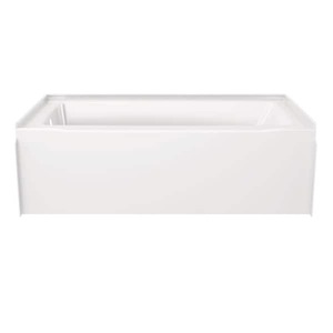 lot 520 image: Delta Classic 500 60 in. x 32 in. Alcove Deep Soaking Bathtub with Left Drain in High Gloss White