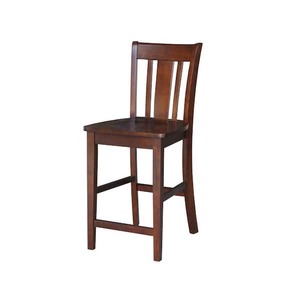 lot 556 image: (2) International Concepts San Remo 24 in. Espresso Bar Stools
