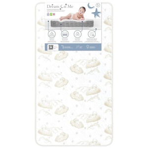lot 582 image: Classic Design White Toddler Bed with 5 80 Coil Brown Spring Crib and Toddler Bed Mattress Reversible Design