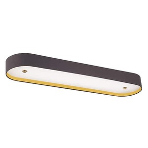 lot 615 image: EnLot of 2--viroLite Stacy 44 in. Modern Gray with Brushed Gold Accents Dimmable Integrated Selectable CCT LED Flush Mount for Kitchens