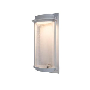 lot 621 image: lot of 4-LUTEC Coastal Newport White Outdoor Integrated LED Wall Lantern Sconce