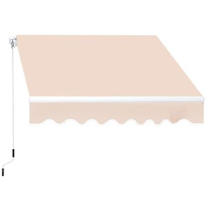 lot 622 image: VEIKOUS 10 ft. W x 8 ft. D Manual Patio Retractable Awnings in Beige