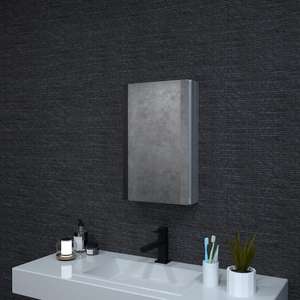 lot 636 image: 15 in. W x 24 in. H Large Rectangular Silver Aluminum RecessedSurface Mount Medicine Cabinet with Mirror