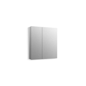 lot 639 image: KOHLER Embark Slim 25 in. WX 26 in. H Rectangular Two-Door Medicine Cabinet with Mirror