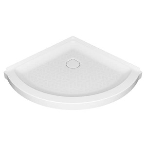 lot 642 image: American Standard Ovation Curve 36 in. L x 36 in. W Corner Shower Pan Base with Center Drain in Arctic White