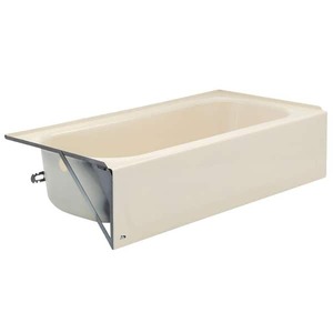 lot 644 image: Aloha 60 in. x 30 in. Soaking Bathtub with Left Drain in Bone