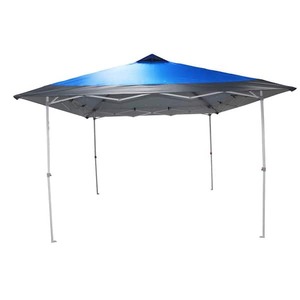 lot 682 image: Everbilt 12 ft. x 12 ft. Blue Mega Shade Pop-Up Canopy with Grey Trim