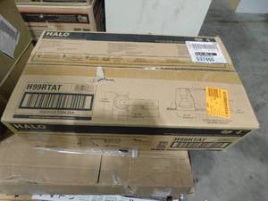 lot 624 image: HALO H99 4 in. Steel Recessed Lighting Housing for Remodel Ceiling, No Insulation Contact, Air-Tite (6-Pack)