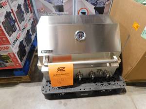 lot 681 image: SPIRE 5-Burner Built-In Propane Gas Island Grill Head in Stainless Steel with Rear Burner