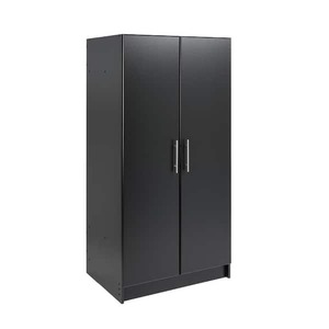 lot 710 image: Prepac Wood Freestanding Garage Cabinet in Black (32 in. W x 65 in. H x 20 in. D)
