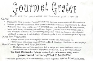 One Lot Wonder! NEW PAKOLAZO Gourmet Garlic Grater Kits