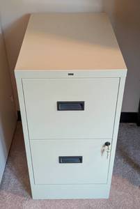 lot 180A image: HON Two Drawer Metal File Cabinet