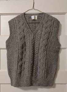 lot 73 image: Vintage Liffey Design Grey Wool Sweater Vest