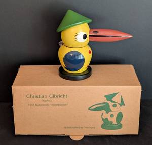 lot 127 image: Vintage Christian Ulbricht 1997 Nutcracker Tour Bird Signed, Number 745 with Box