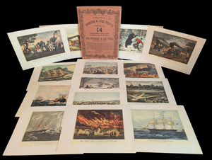 lot 135 image: Currier and Ives Unframed Print Set