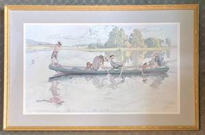 lot 199 image: Signed Sundborn Watercolor