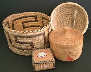 lot 275 image: Collection of Ethnic Woven Baskets