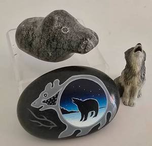 lot 278 image: Inuit Art Including Gelineau Fisher & Ron Buhta Items