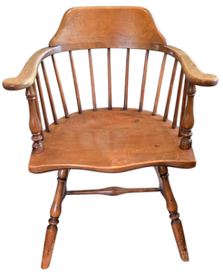 lot 279 image: Vintage Barnard & Simonds Co. Cherry Captains Chair